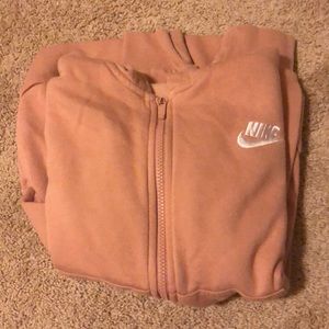 light pink nike sweatshirt- only worn once, childs size xl but fits like a small
